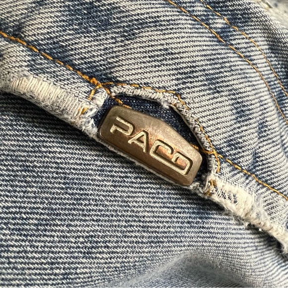 Vintage Paco Jeans Men's 34X32 Blue Distressed Denim Relaxed Fit Skater Y2K - Picture 11 of 16